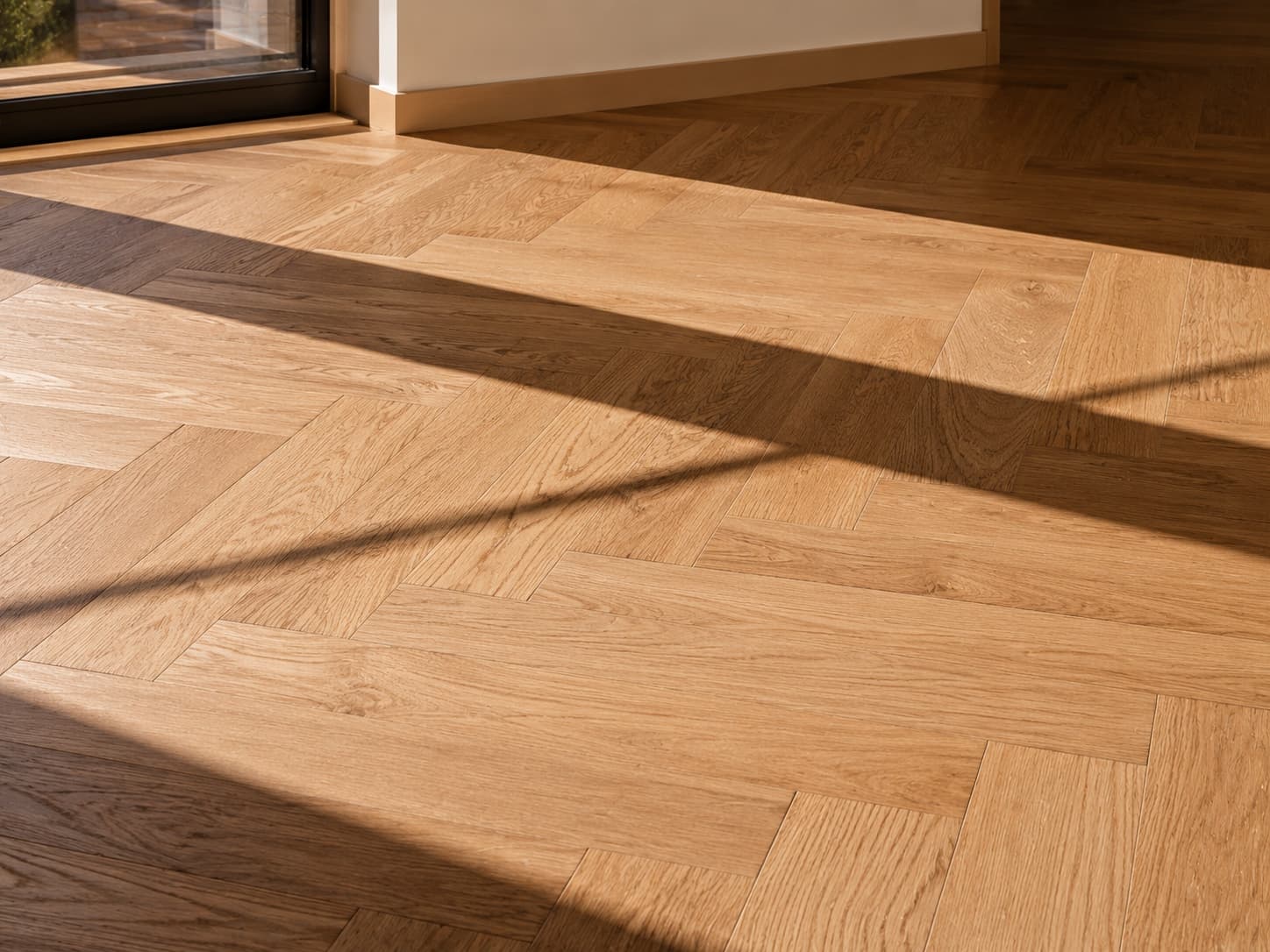 Pose d'un parquet en chêne massif dans une pièce de vie au Luxembourg